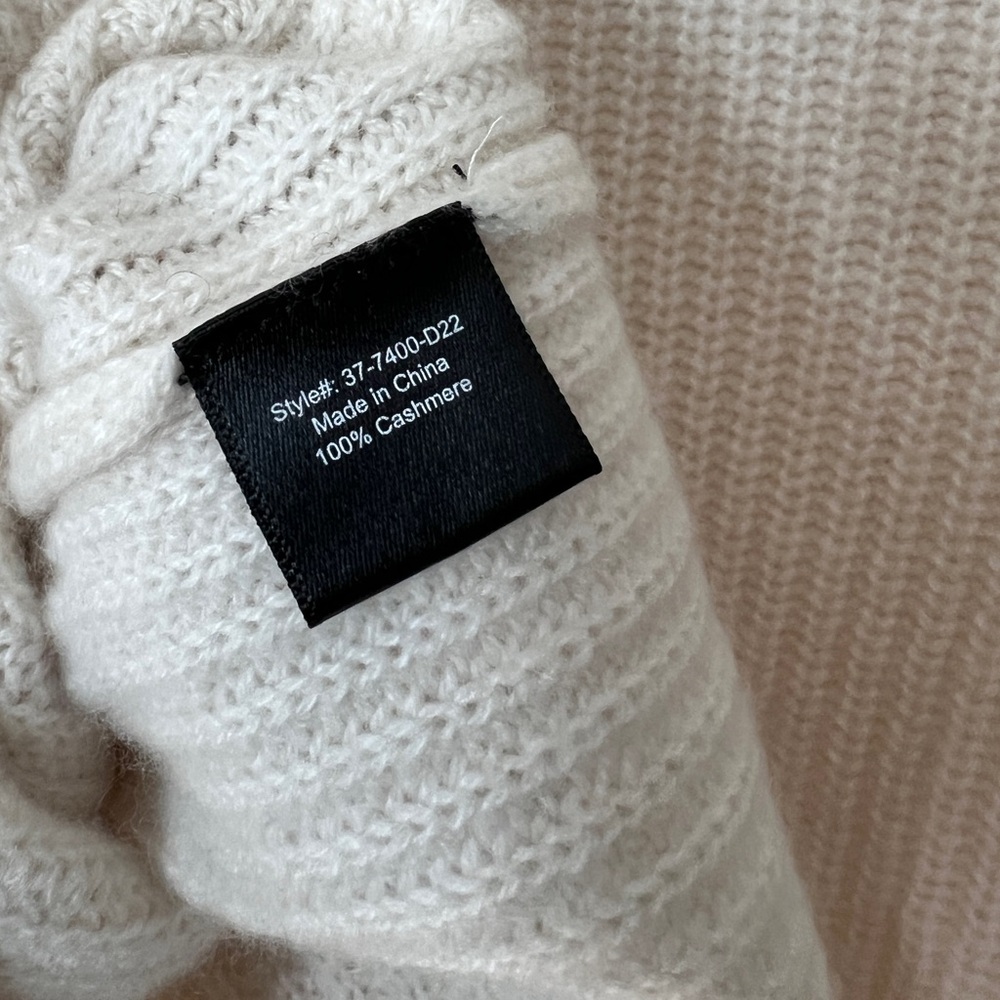 Jenni Kayne Ivory 100% Cashmere Cardigan‎ Small Button Front Long Sleeves - Picture 7 of 7